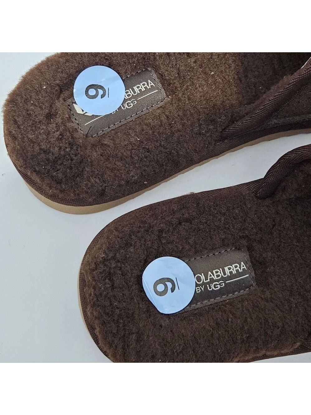 NWOT Koolaburra By Ugg Dawsen Men's Brown Leather Slippers Sz 9 - Picture 5 of 7
